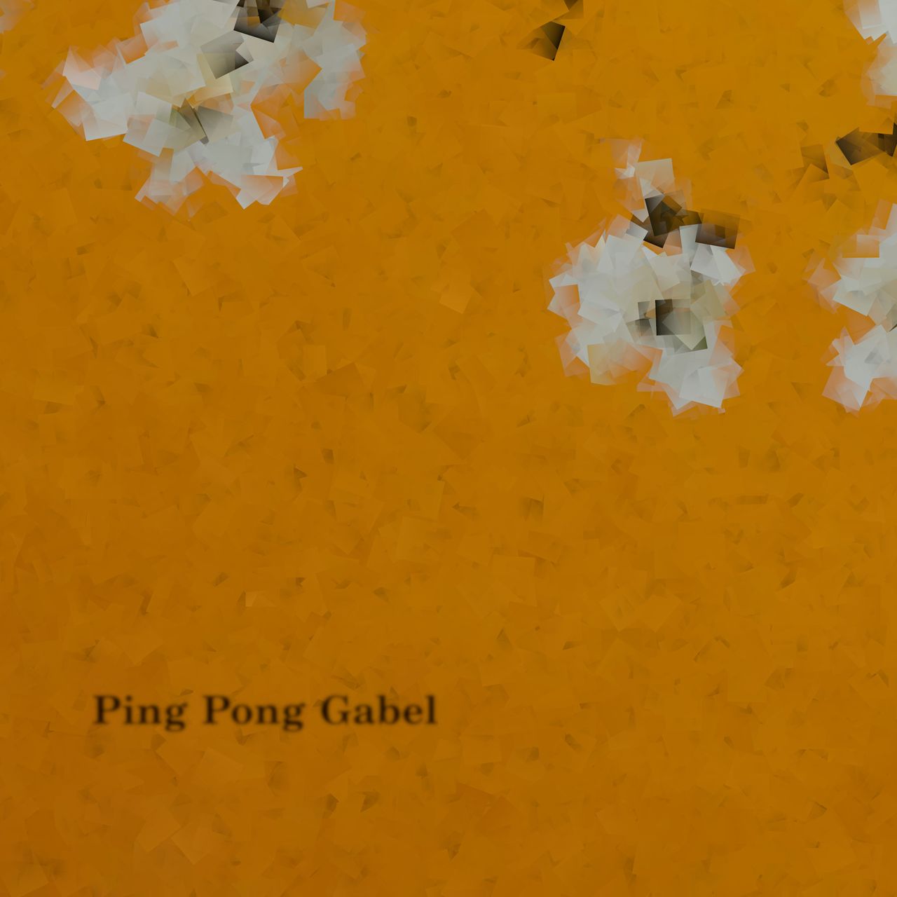 white flowers on orange background