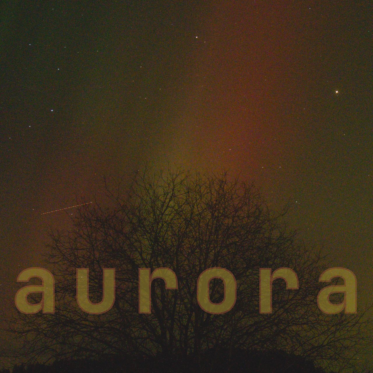 aurora borealis with yellow and red colours