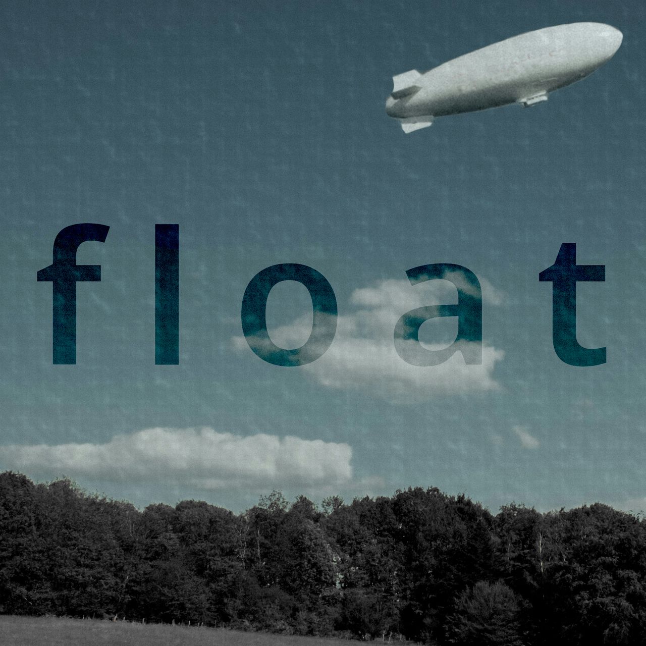 Zeppelin Blimb over a forest